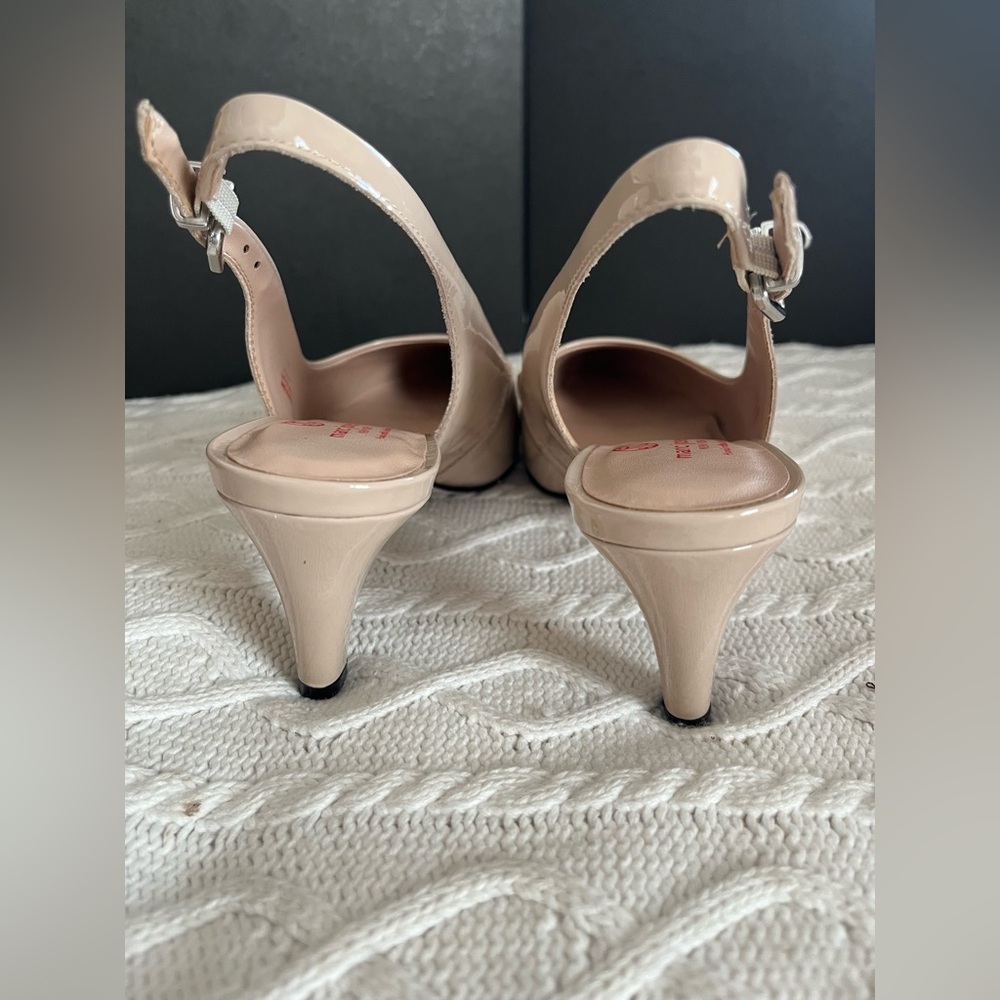 Marc Joseph New York Beige Juliana Place Slingback Pumps Heels Women’s Size 9 - Picture 12 of 15